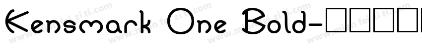 Kensmark One Bold字体转换